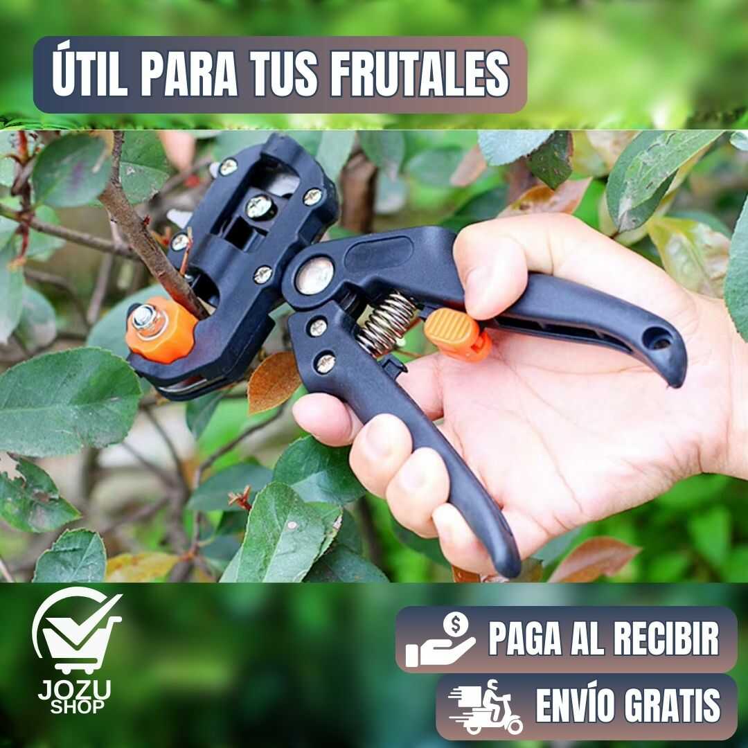 TIJERA PARA INJERTO Y PODA🌱 (3 CUCHILLAS + 2 SOPORTES)