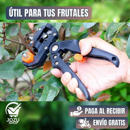 TIJERA PARA INJERTO Y PODA🌱 (3 CUCHILLAS + 2 SOPORTES)