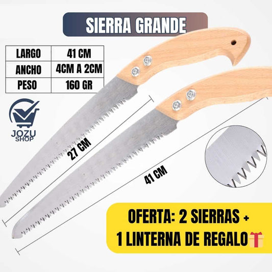 SIERRA PARA PODAR ( 2 SIERRAS + 1 LINTERNA🔦 DE REGALO🎁)
